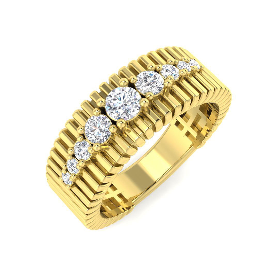 0.43ct Lab-Grown Diamond Fancy Ring in 9K Yellow Gold