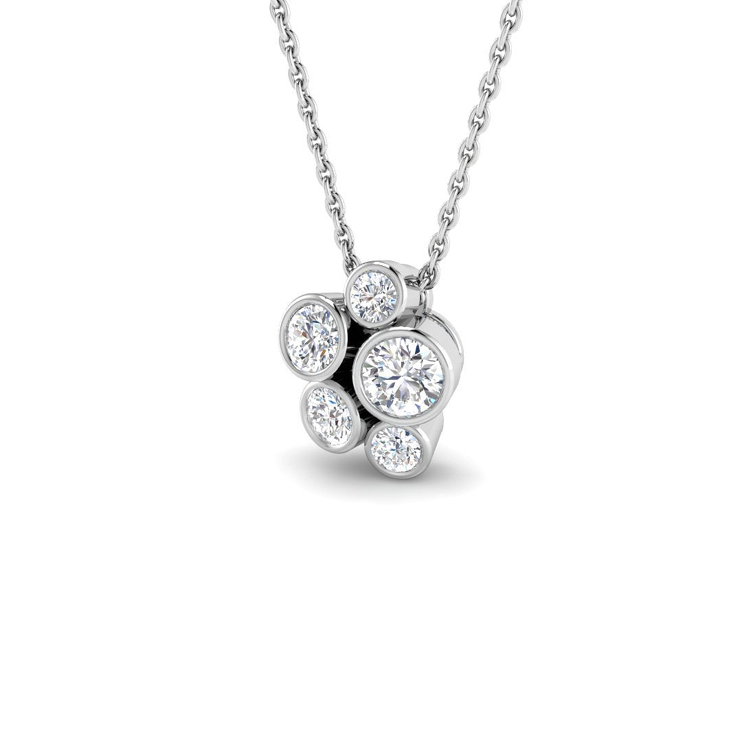 0.47ct Lab-Grown Diamond Spectacle Pendant in 9K White Gold