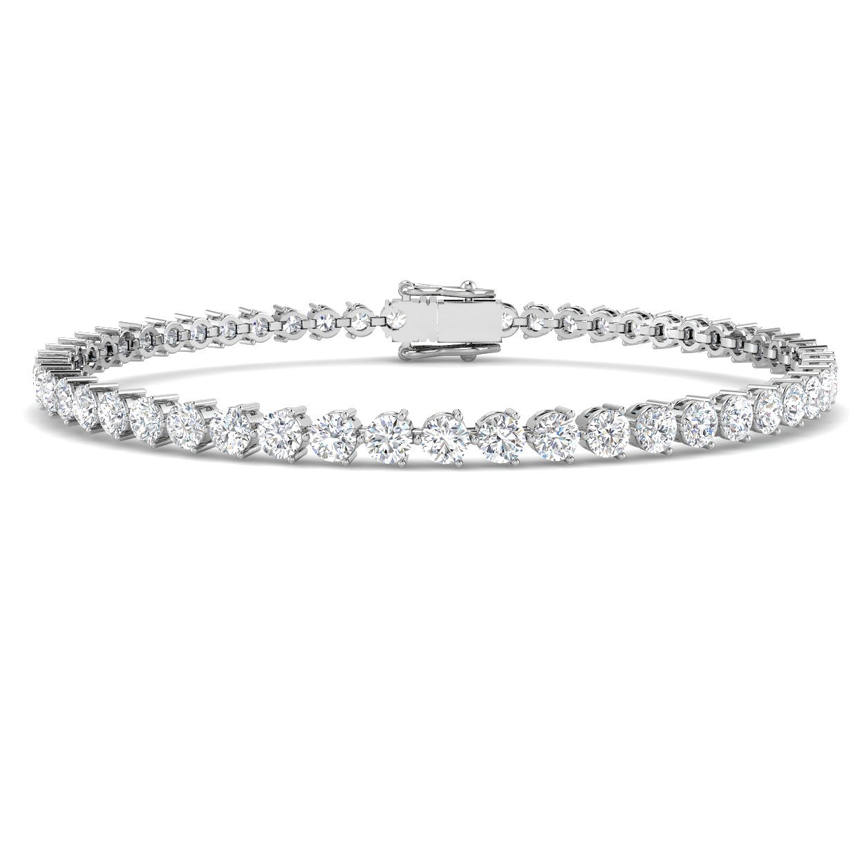 4.00ct Lab-Grown Diamond Tennis Bracelet in 9K White Gold