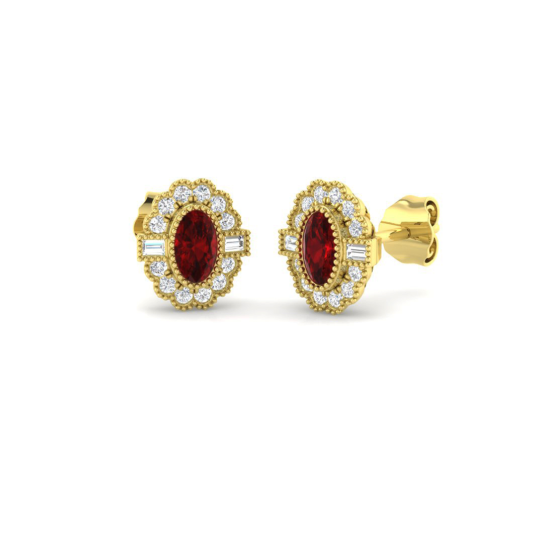 Vintage Earrings in 9K Yellow Gold