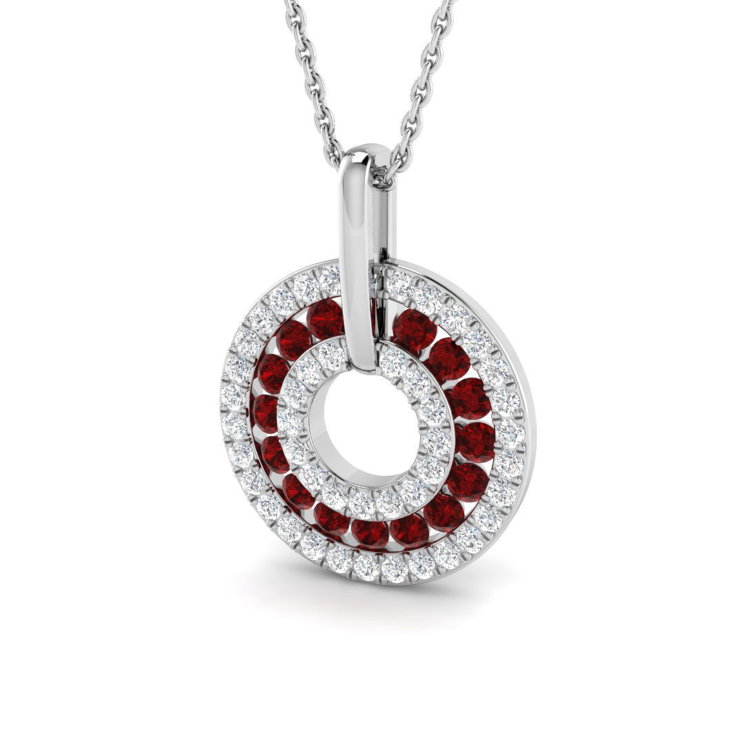 Circle of Life Pendant in 9K White Gold