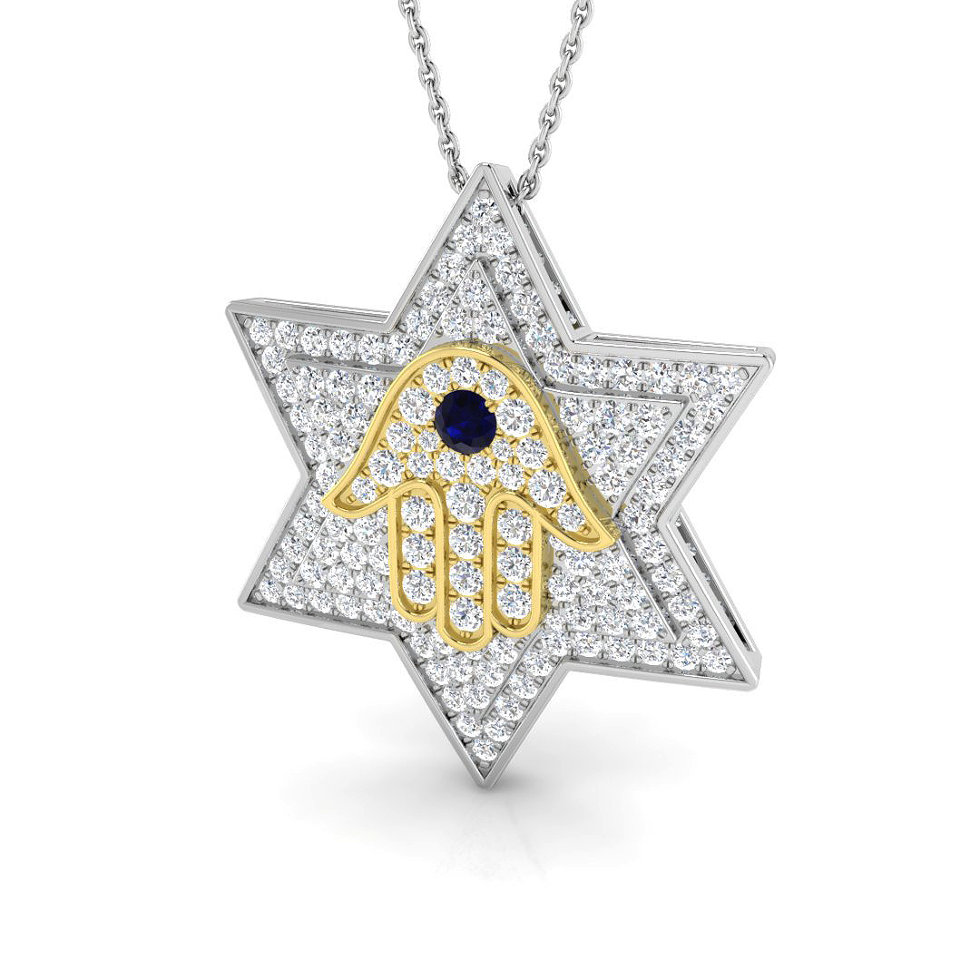 Religious Pendant in 18K Two Tone