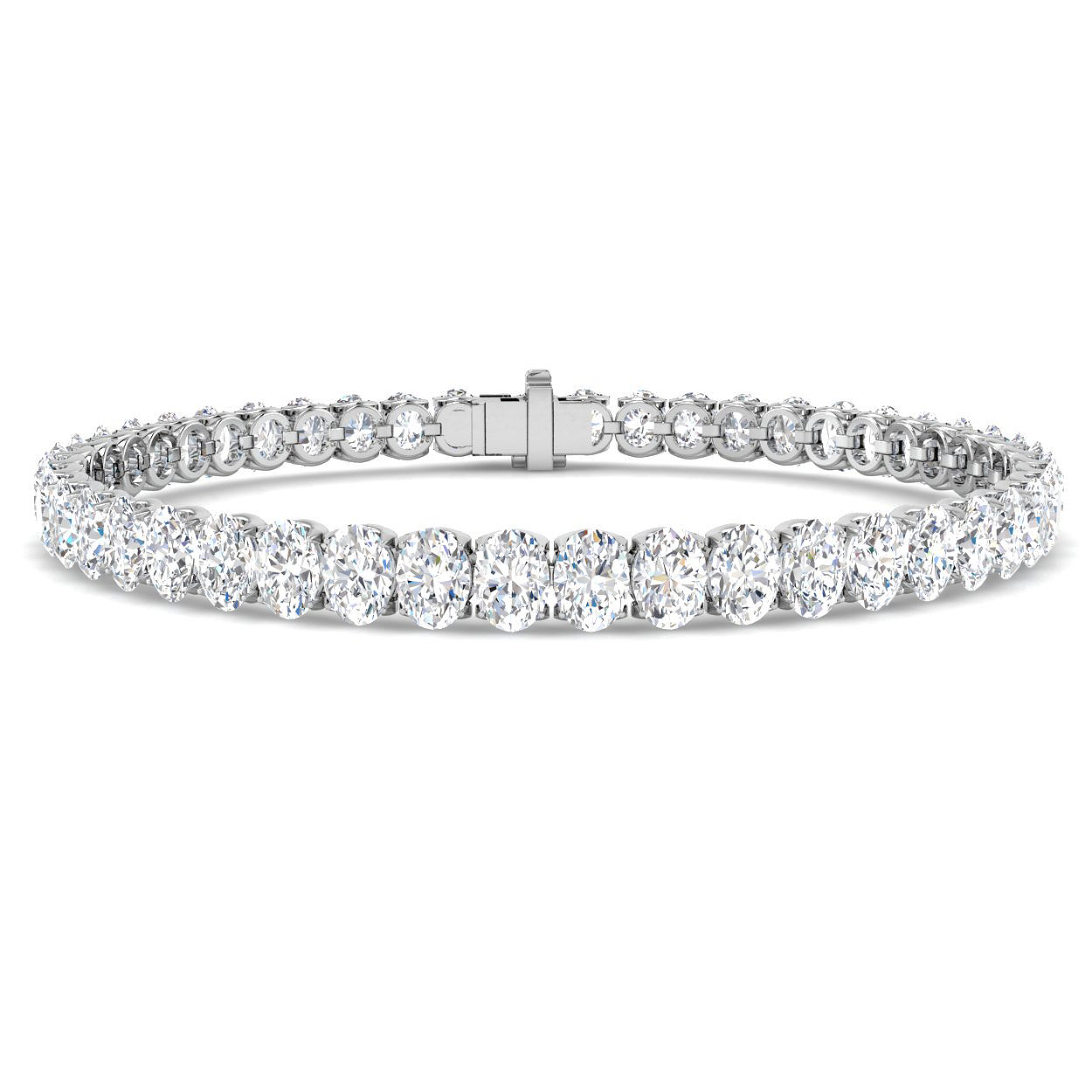 10.81ct Lab-Grown Diamond Tennis Bracelet in 9K White Gold