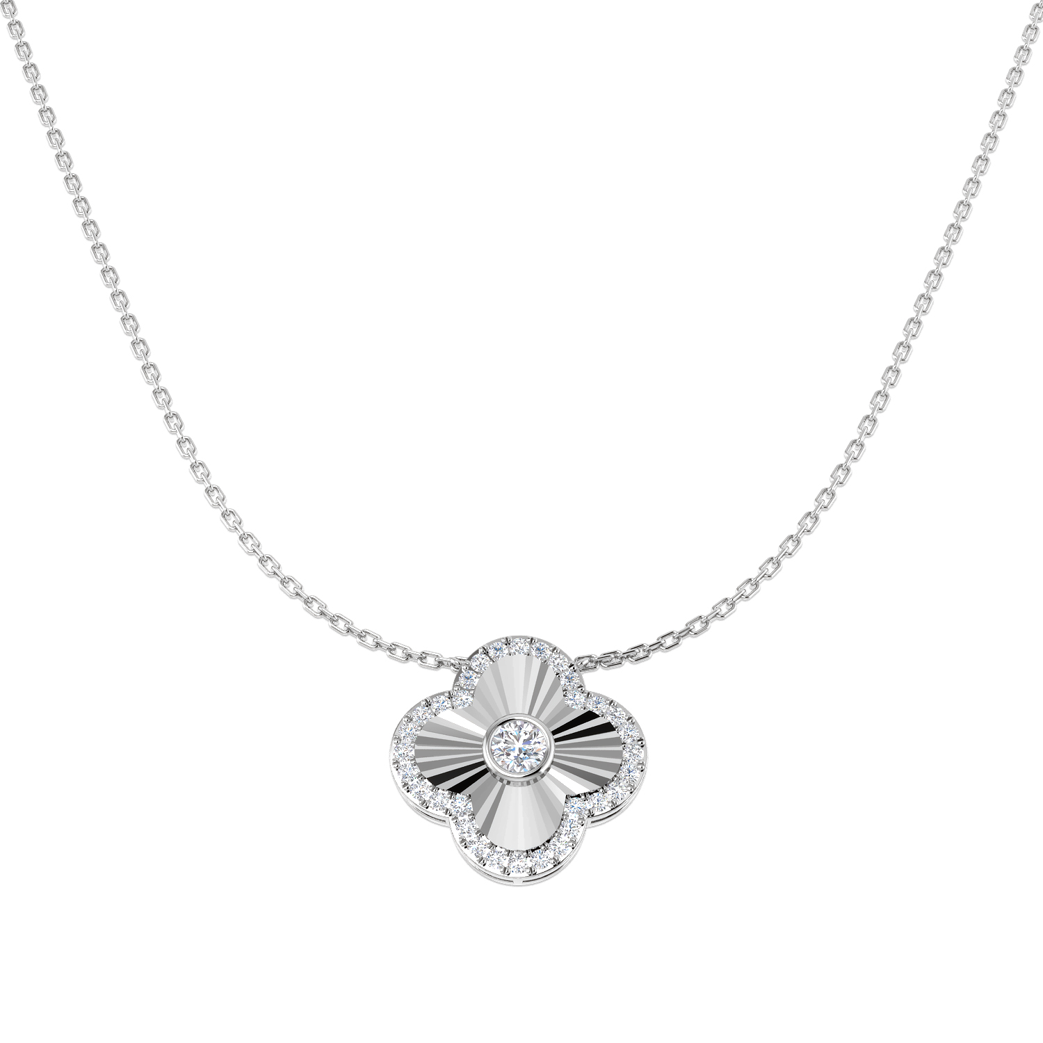 0.46ct Lab-Grown Diamond Fancy Necklace in 9K White Gold