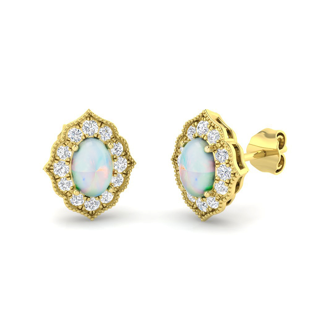 Vintage Earrings in 9K Yellow Gold