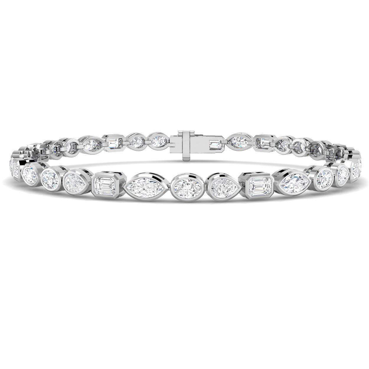 4.82ct Natural Diamond Tennis Bracelet in 9K White Gold