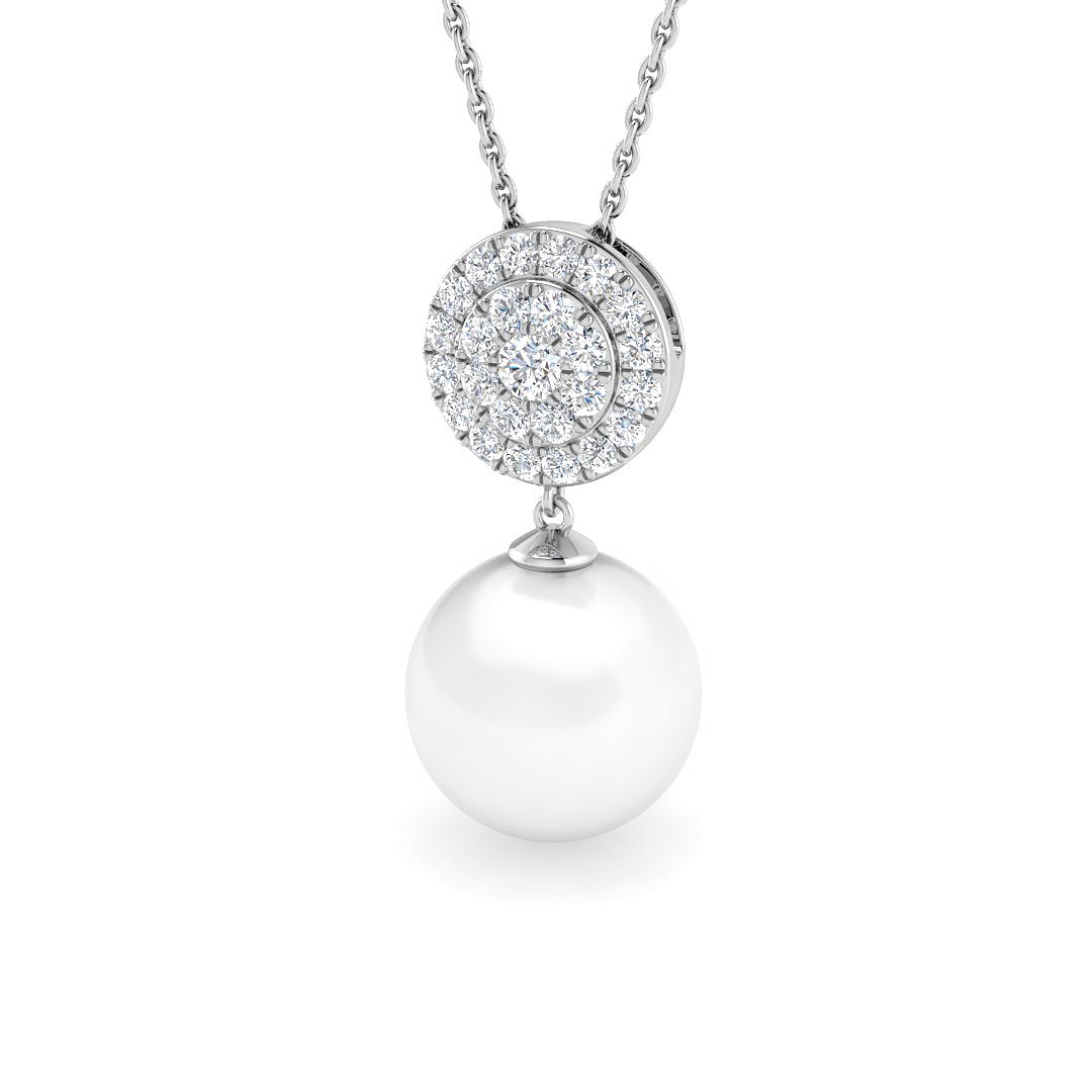 Pearl Pendant in 9K White Gold