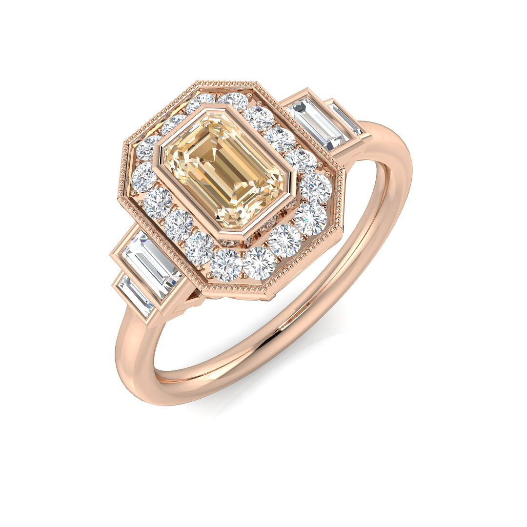Morganite Ring in 9K Rose Gold