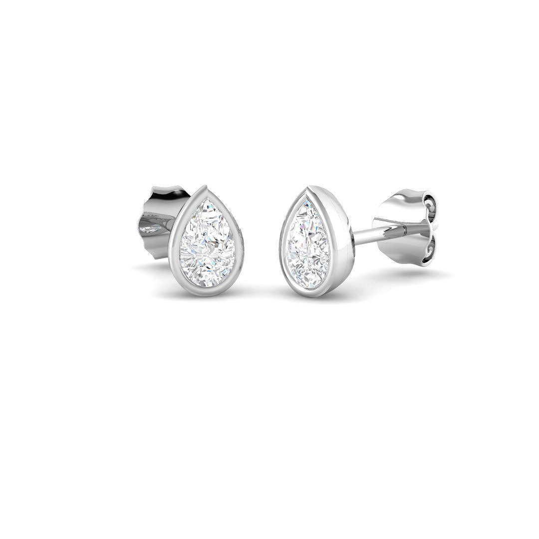 0.51ct Lab-Grown Diamond Solitaire Earrings in 9K White Gold