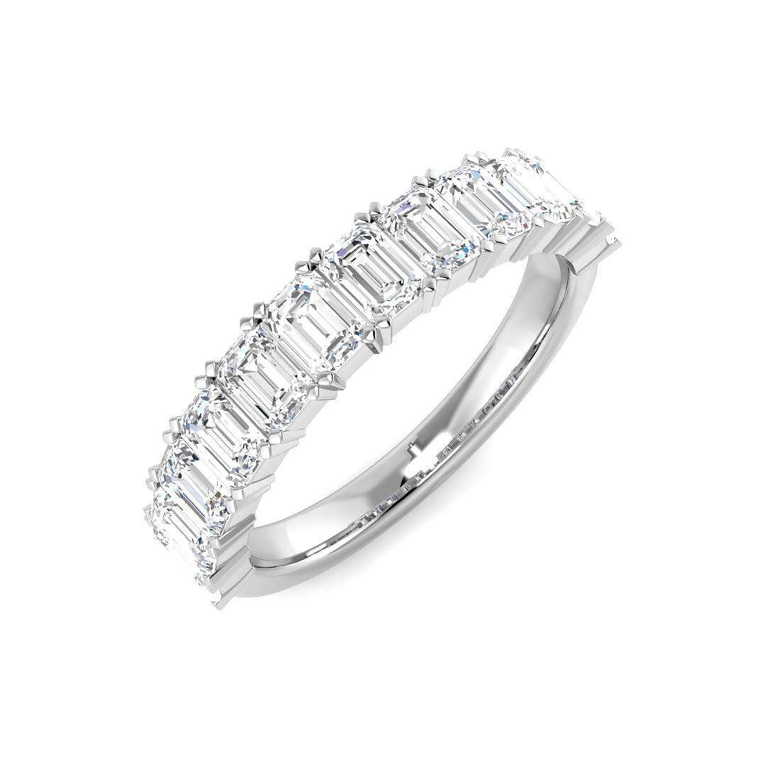 1.86ct Lab-Grown Diamond Half Eternity Ring in Platinum Platinum