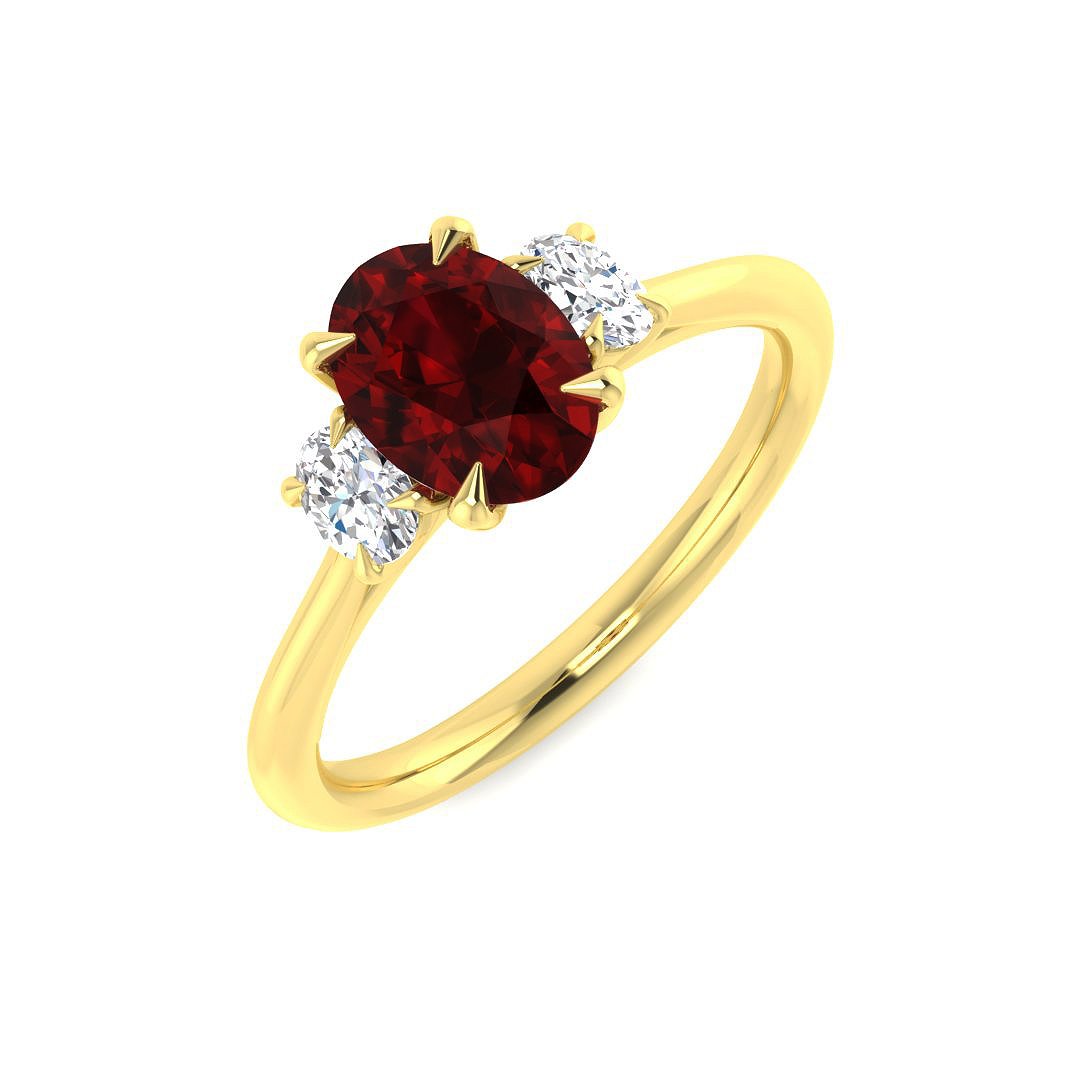 Ruby Ring in 9K Yellow Gold