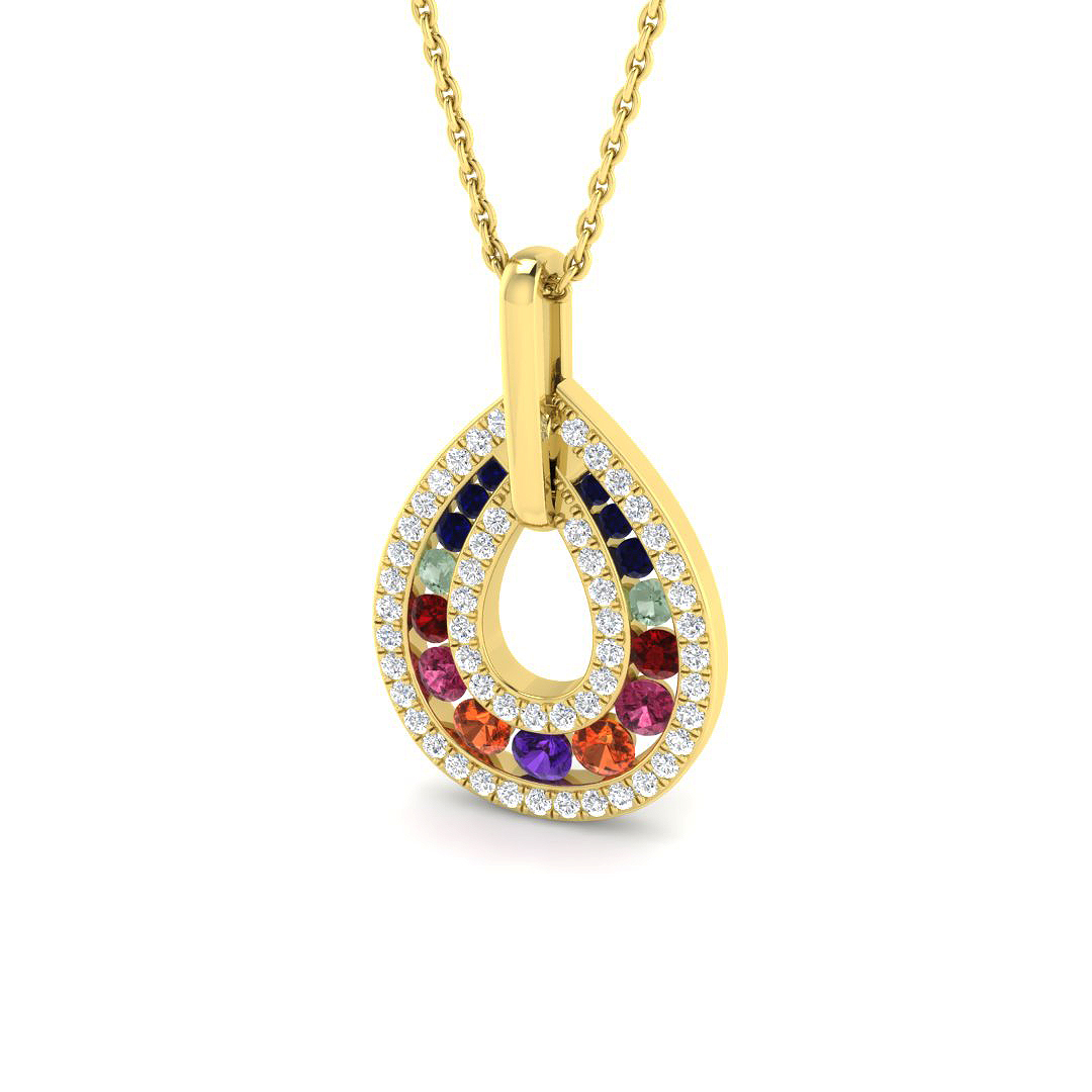 Fancy Pendant in 9K Yellow Gold