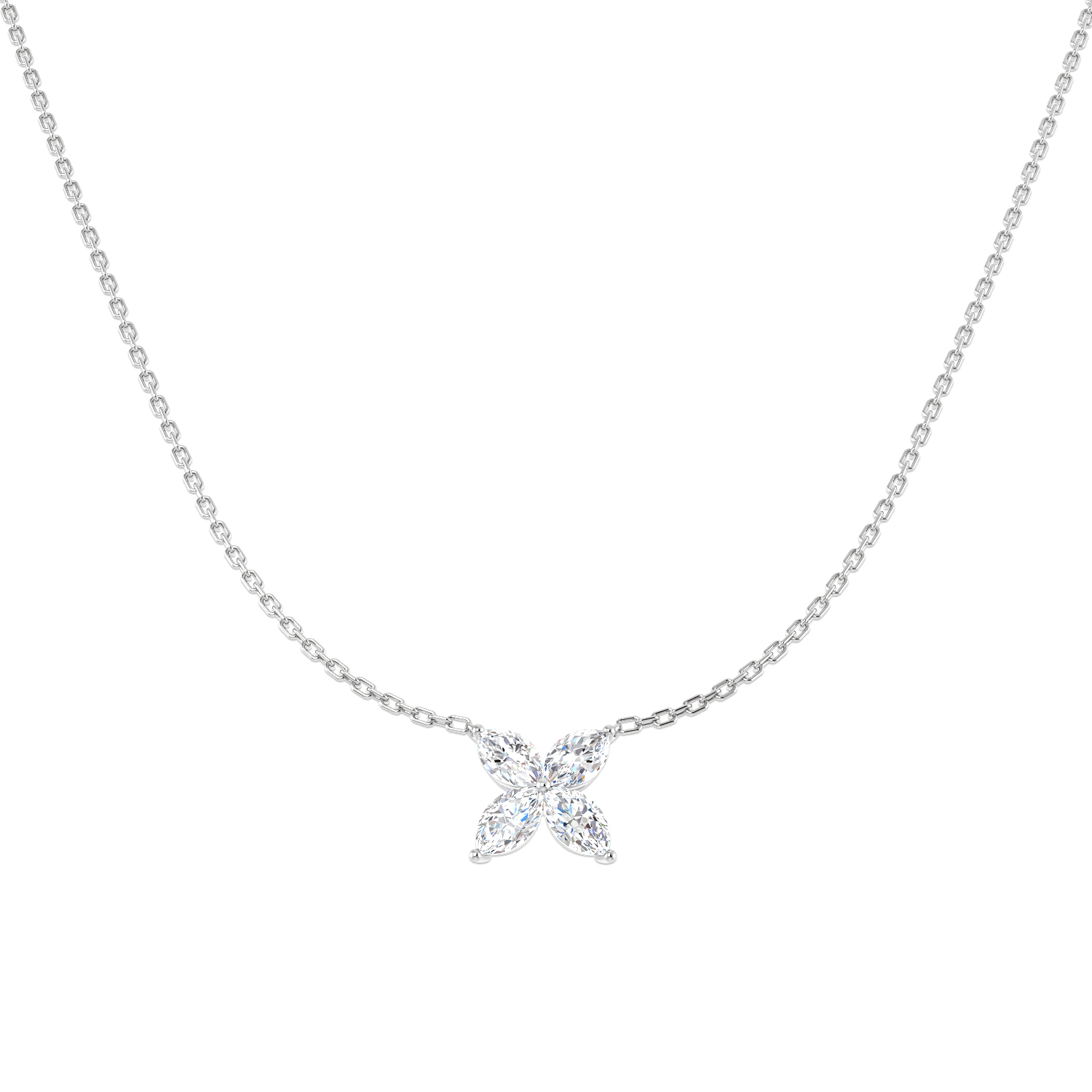 0.67ct Lab-Grown Diamond Shape Necklace in 9K White Gold
