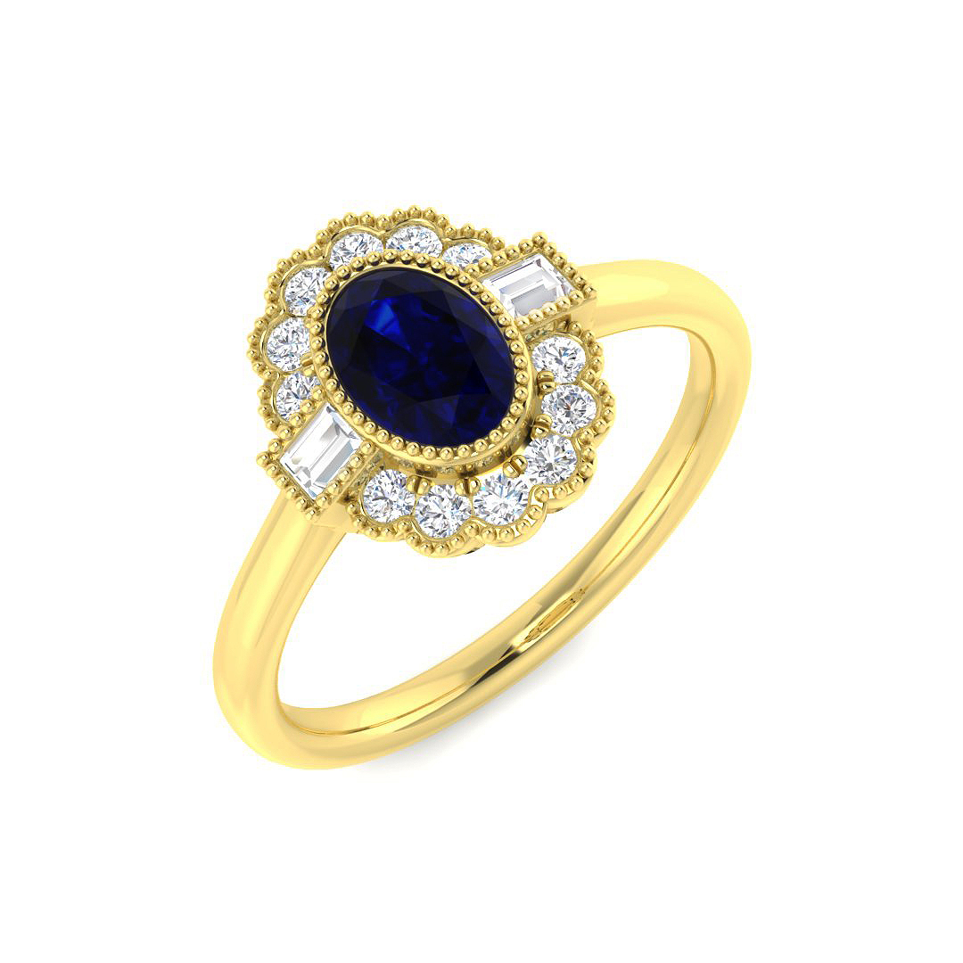 Vintage Ring in 9K Yellow Gold
