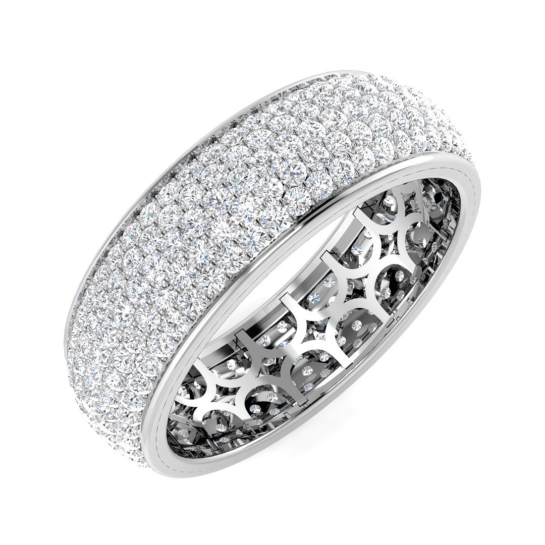 2.00ct Natural Diamond Full Eternity Ring in Platinum Platinum