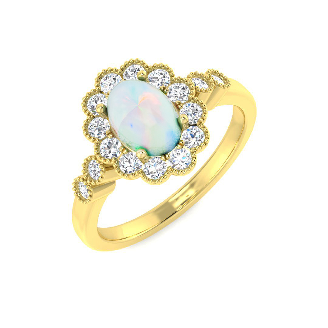 Opal Ring in 9K Yellow Gold