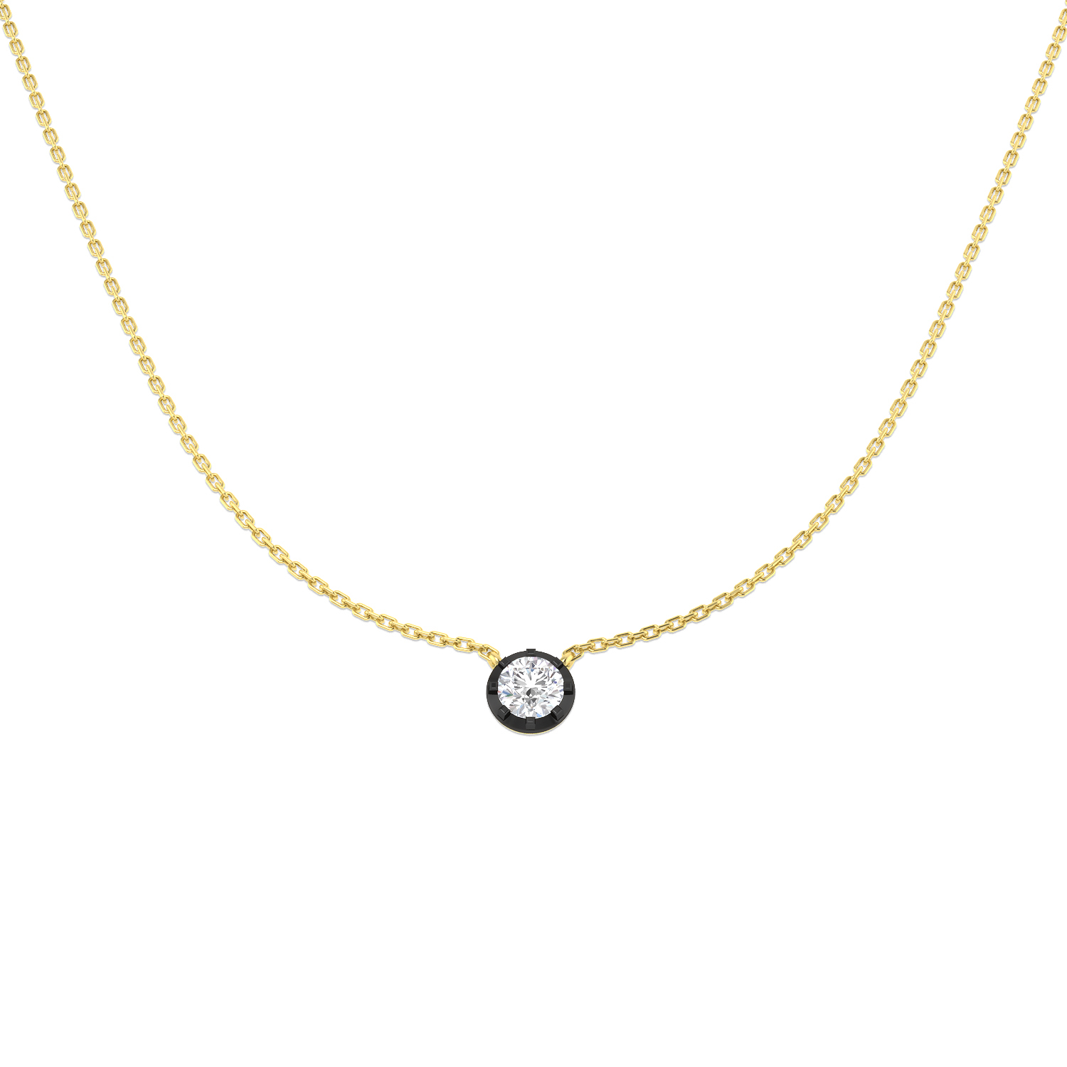 0.52ct Lab-Grown Diamond Solitaire Necklace in 9K Yellow Gold