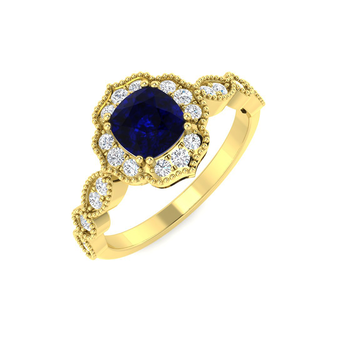 Vintage Ring in 9K Yellow Gold