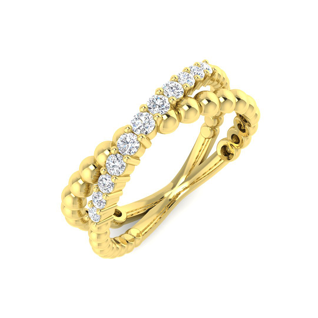 0.25ct Lab-Grown Diamond Fancy Ring in 9K Yellow Gold