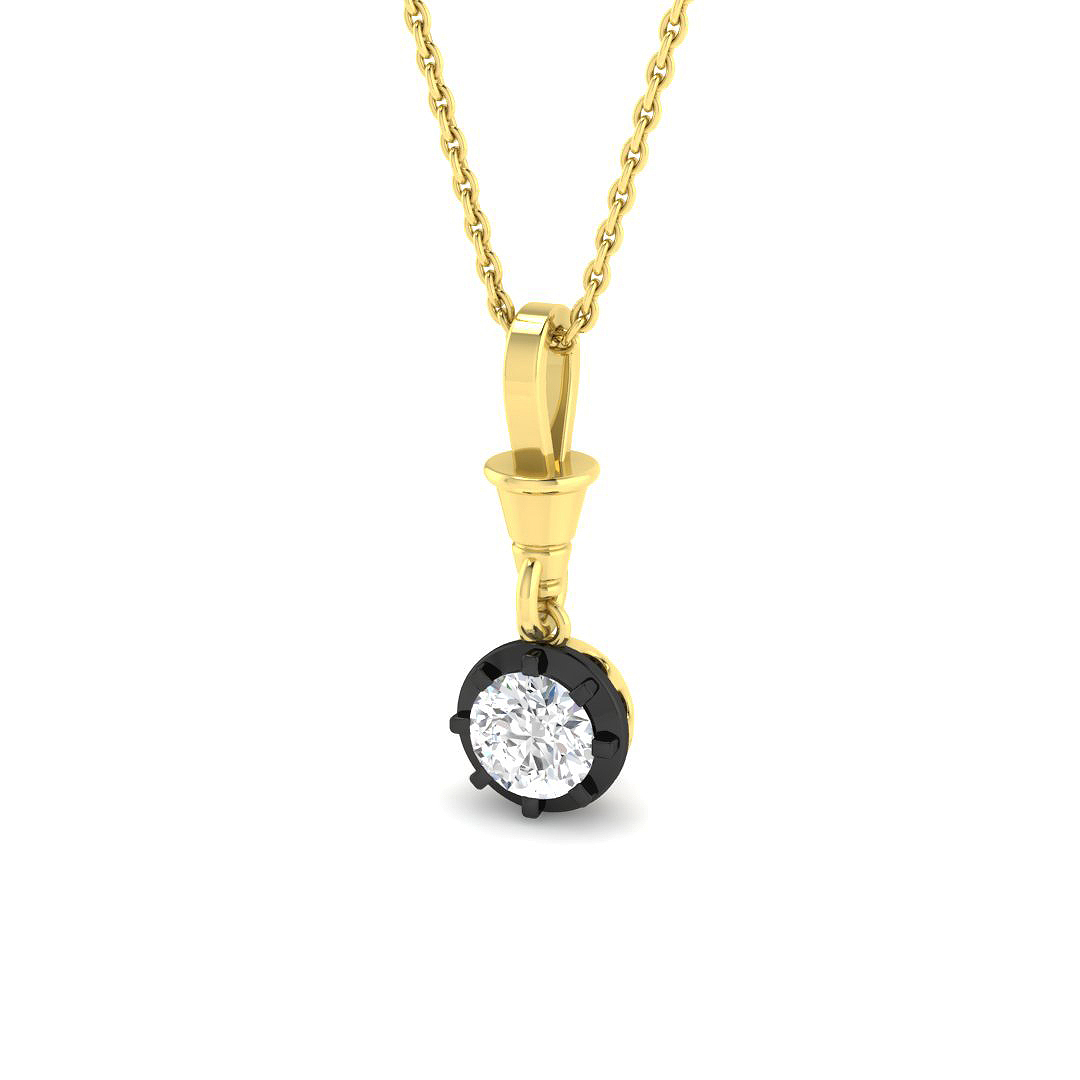 0.50ct Lab-Grown Diamond Solitaire Pendant in 9K Yellow Gold