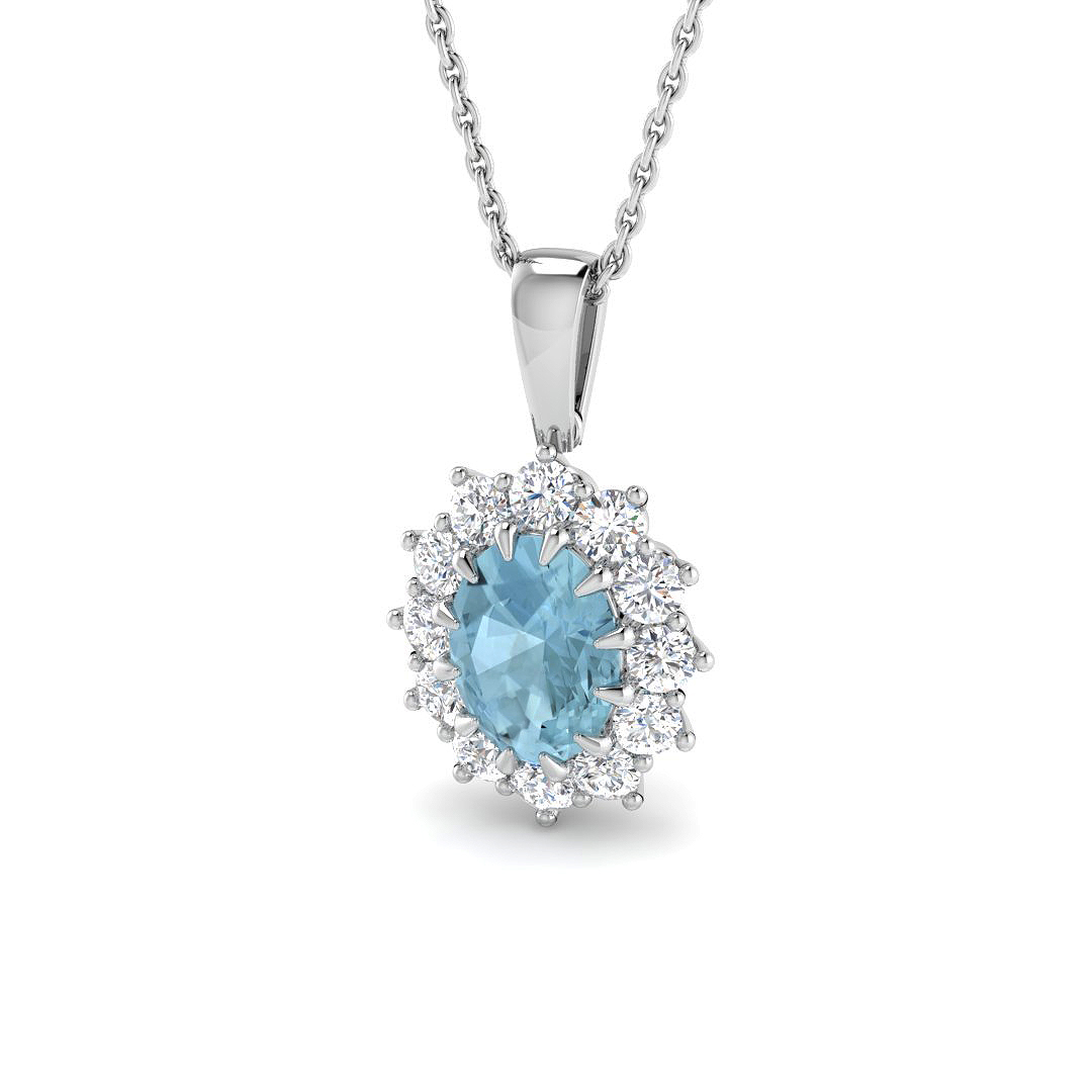 Diana Pendant in 9K White Gold