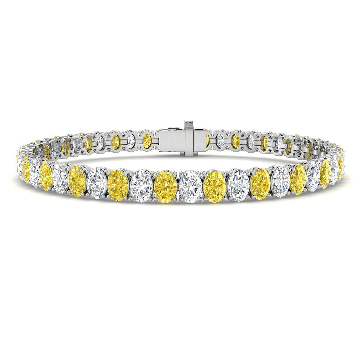 13.95ct Lab-Grown Diamond Tennis Bracelet in 9K White Gold