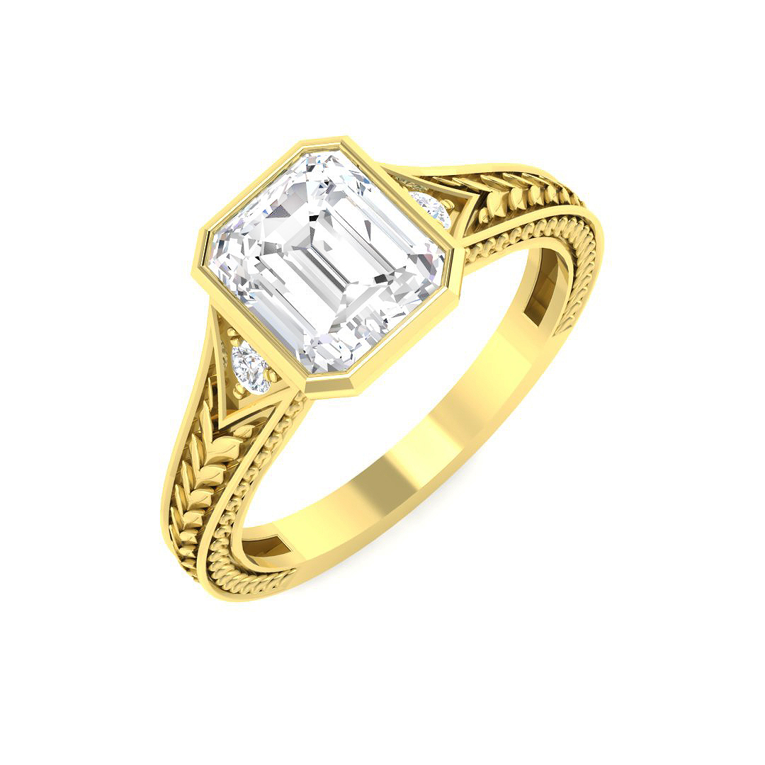 1.56ct Lab-Grown Diamond Fancy Ring in 9K Yellow Gold