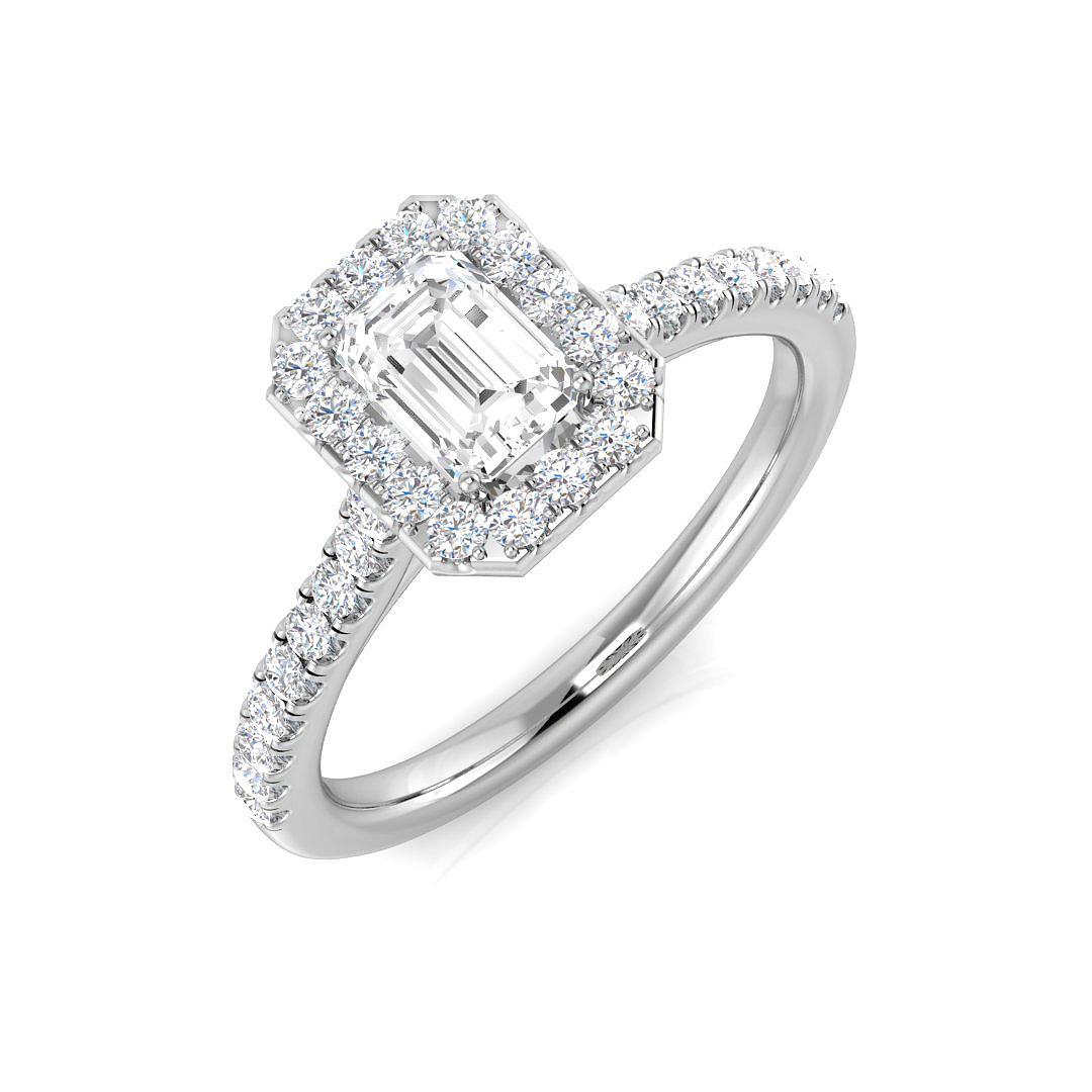 0.84ct Lab-Grown Diamond Engagement Ring in 9K White Gold
