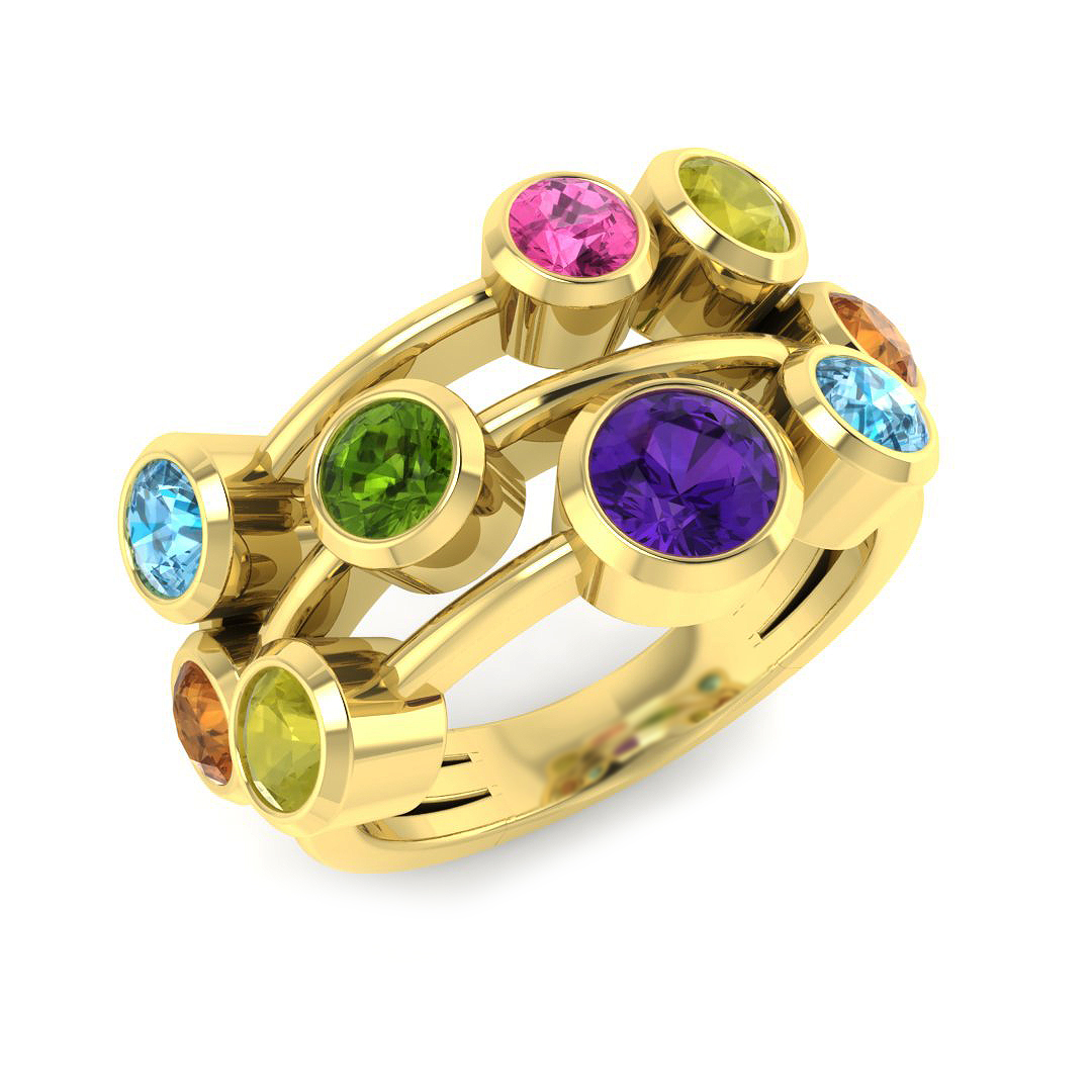 Amethyst Ring in 9K Yellow Gold