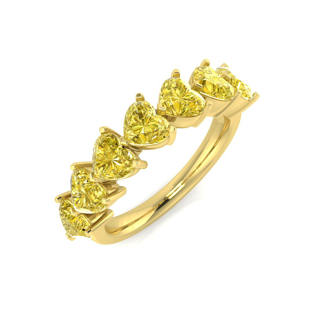 3.10ct Natural Diamond 6-10 Stone Ring in 18K Yellow Gold