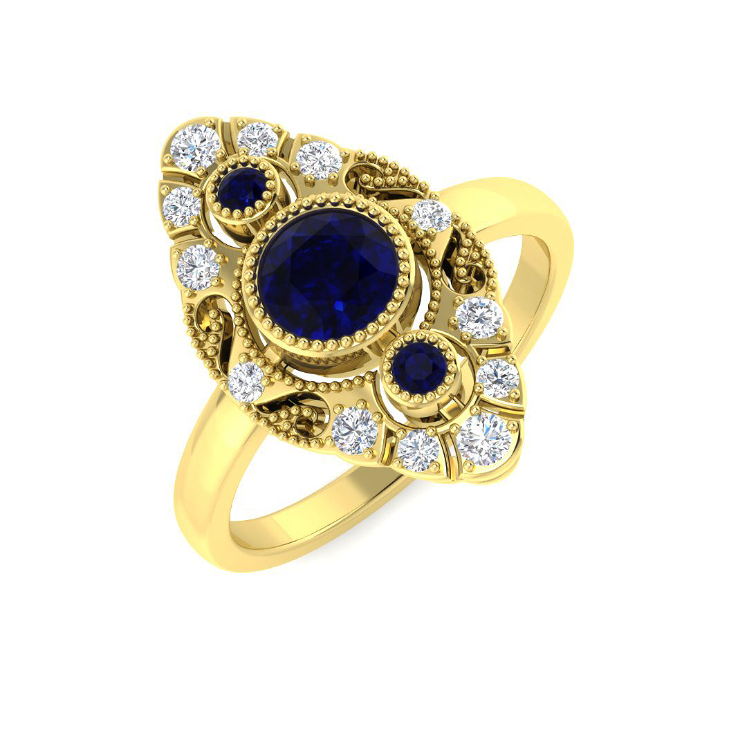 Vintage Ring in 9K Yellow Gold