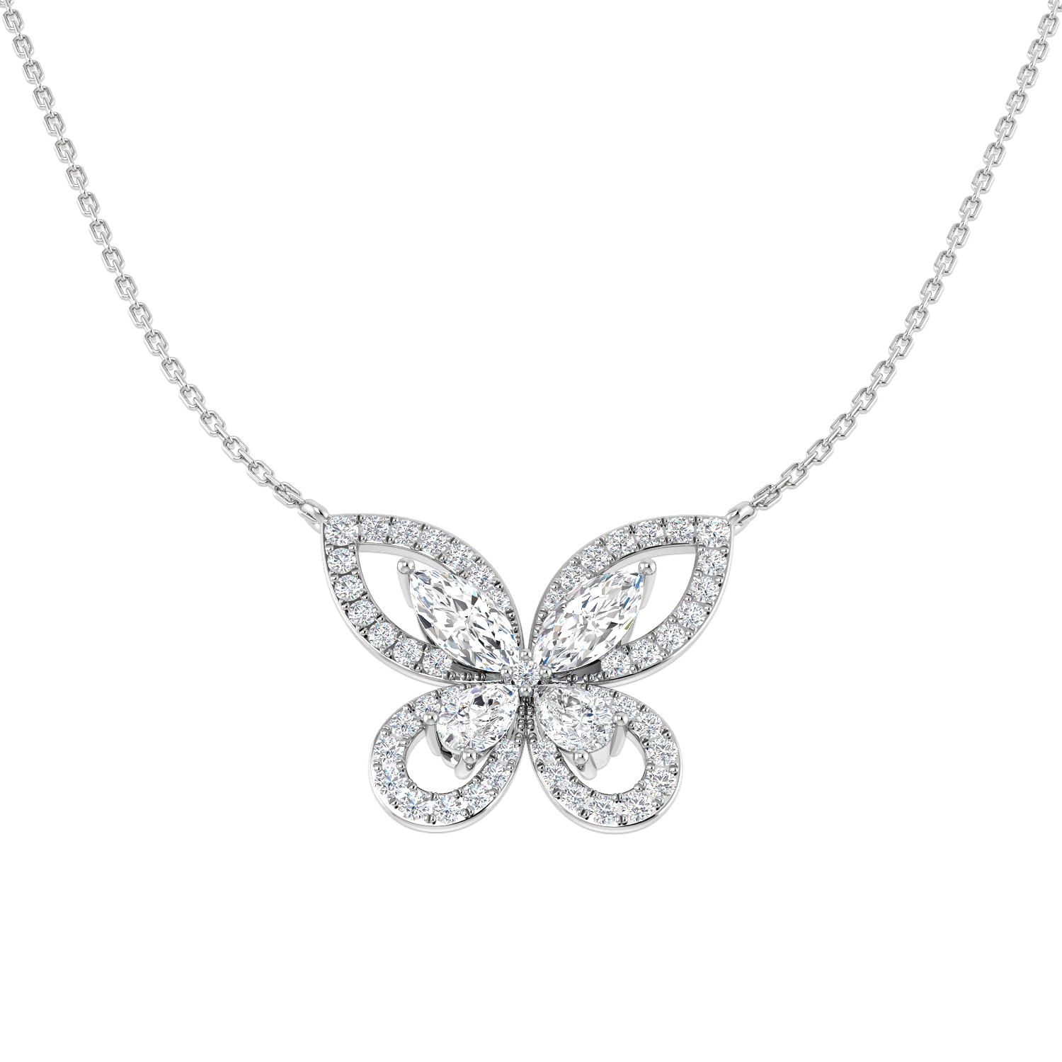 2.28ct Lab-Grown Diamond Shape Necklace in 9K White Gold