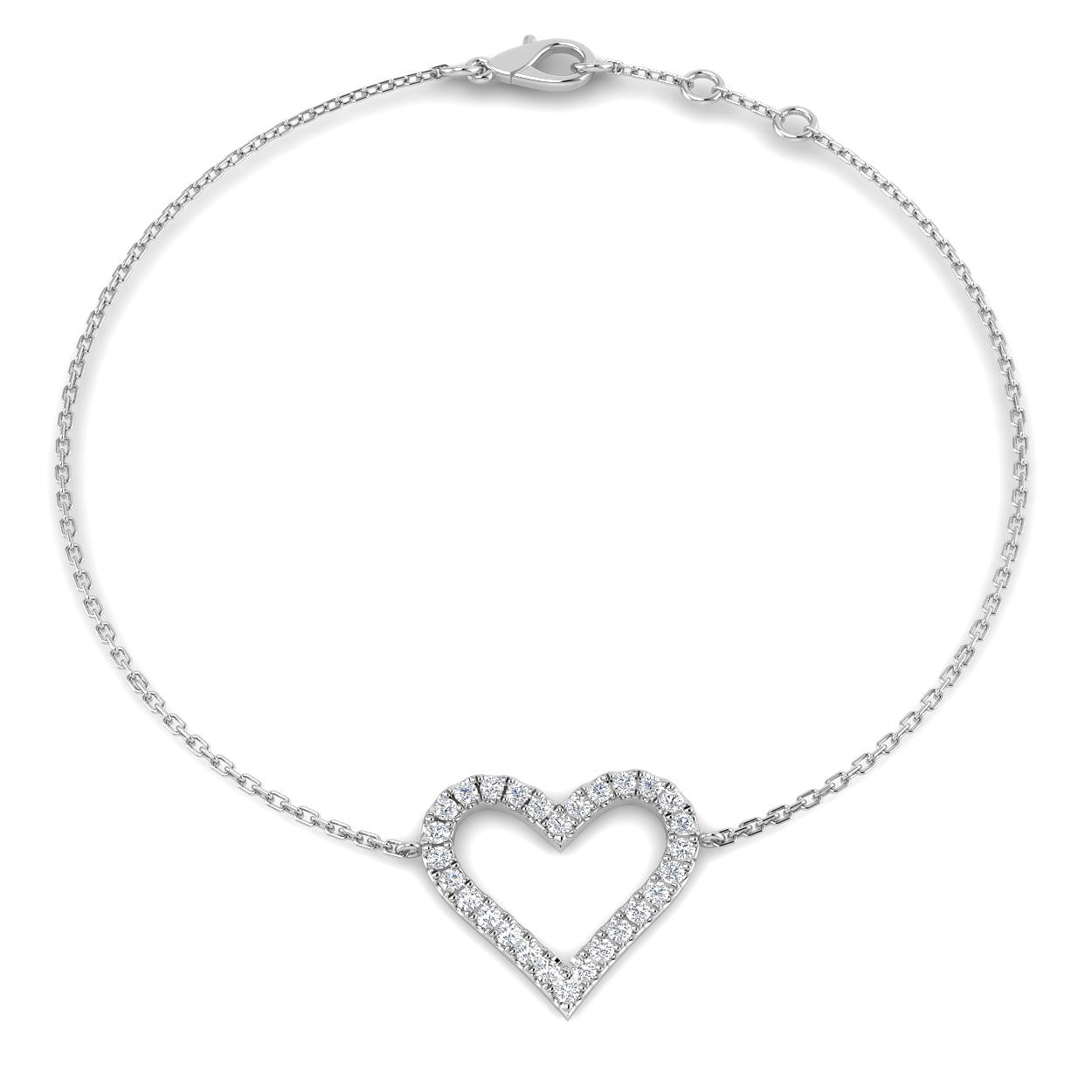 0.25ct Lab-Grown Diamond Shape Bracelet in 9K White Gold