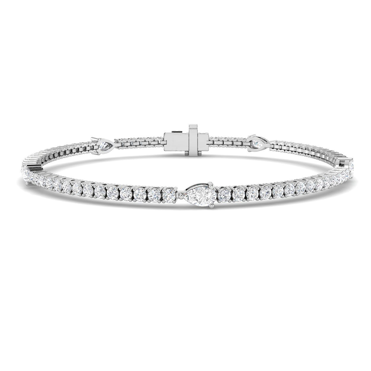 2.65ct Lab-Grown Diamond Tennis Bracelet in 9K White Gold