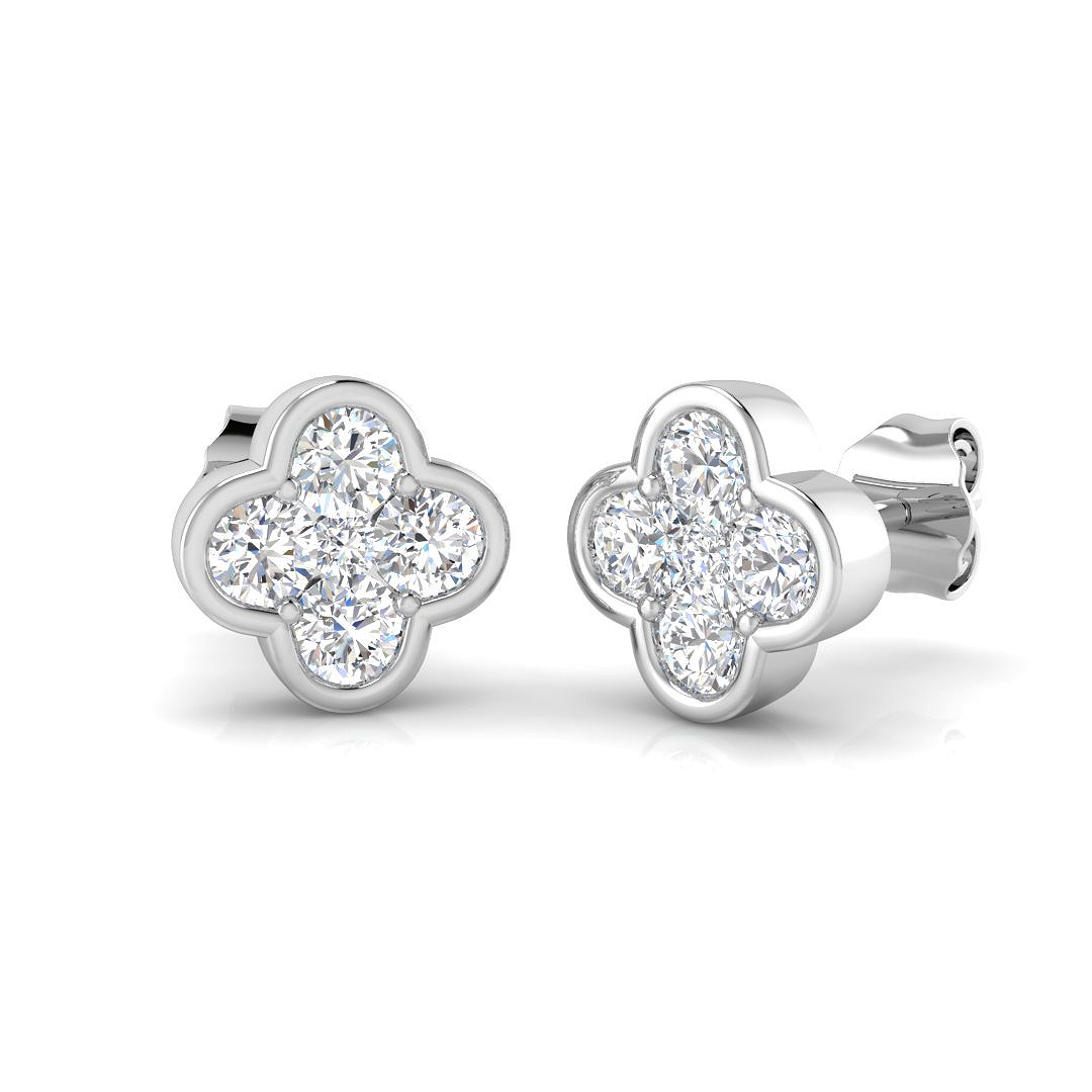 0.86ct Lab-Grown Diamond Shape Earrings in 9K White Gold