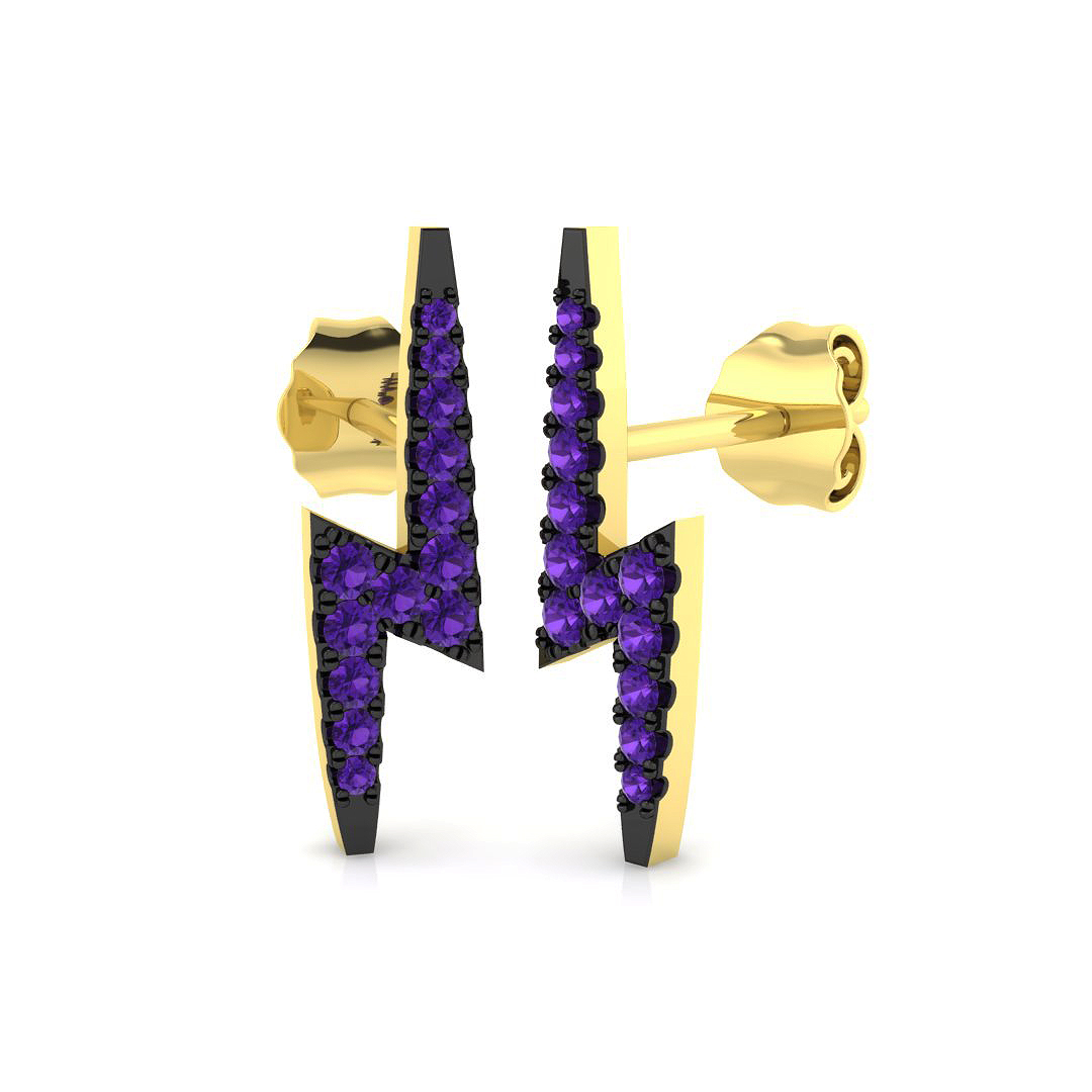 0.16ct Natural Diamond Shape Earrings in 9K Yellow Gold