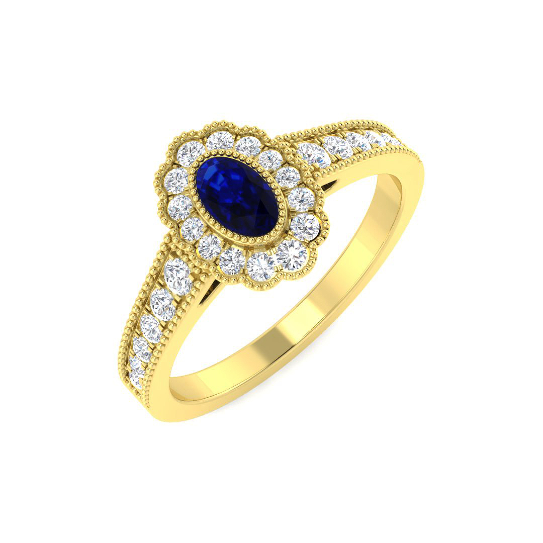Vintage Ring in 9K Yellow Gold