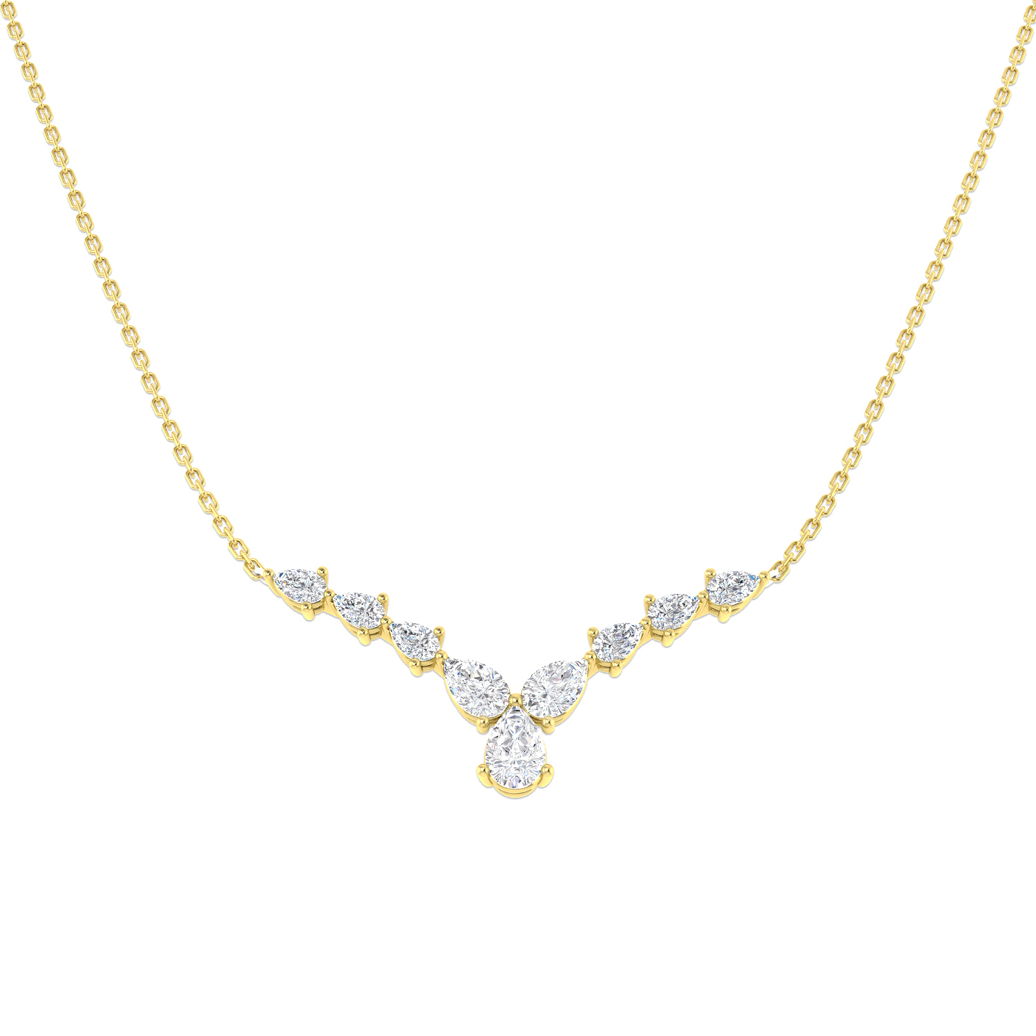 1.42ct Lab-Grown Diamond Fancy Necklace in 9K Yellow Gold