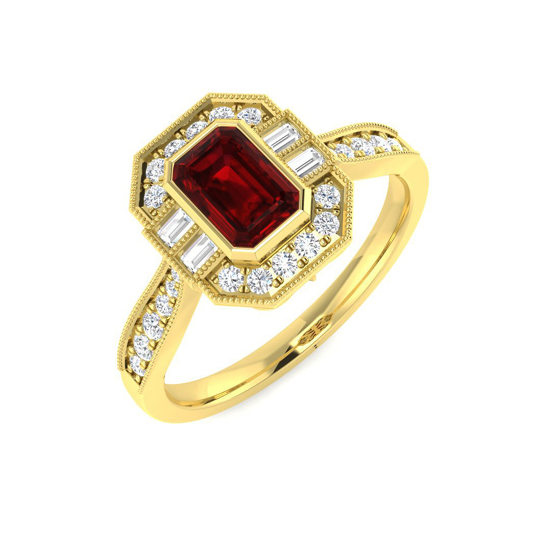 Vintage Ring in 9K Yellow Gold