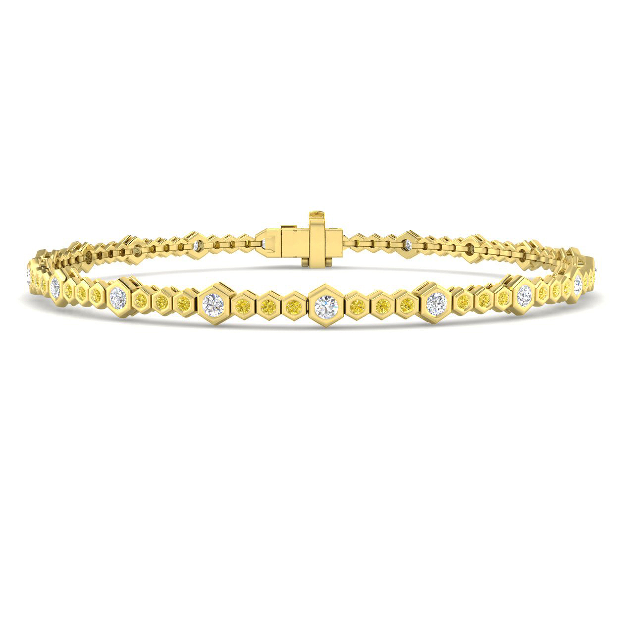 Multi Sapphire Bracelet in 9K Yellow Gold