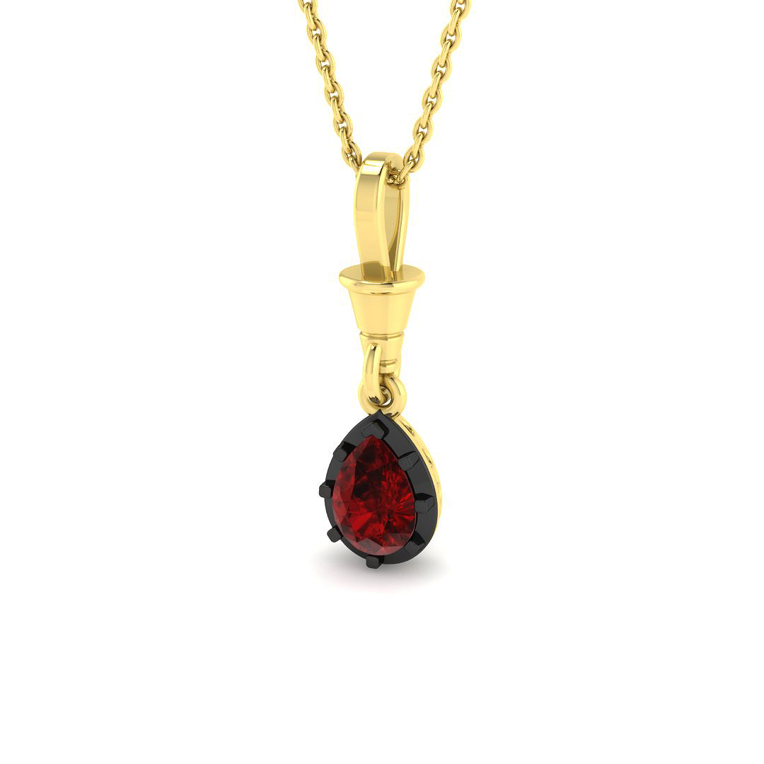 Solitaire Pendant in 9K Yellow Gold