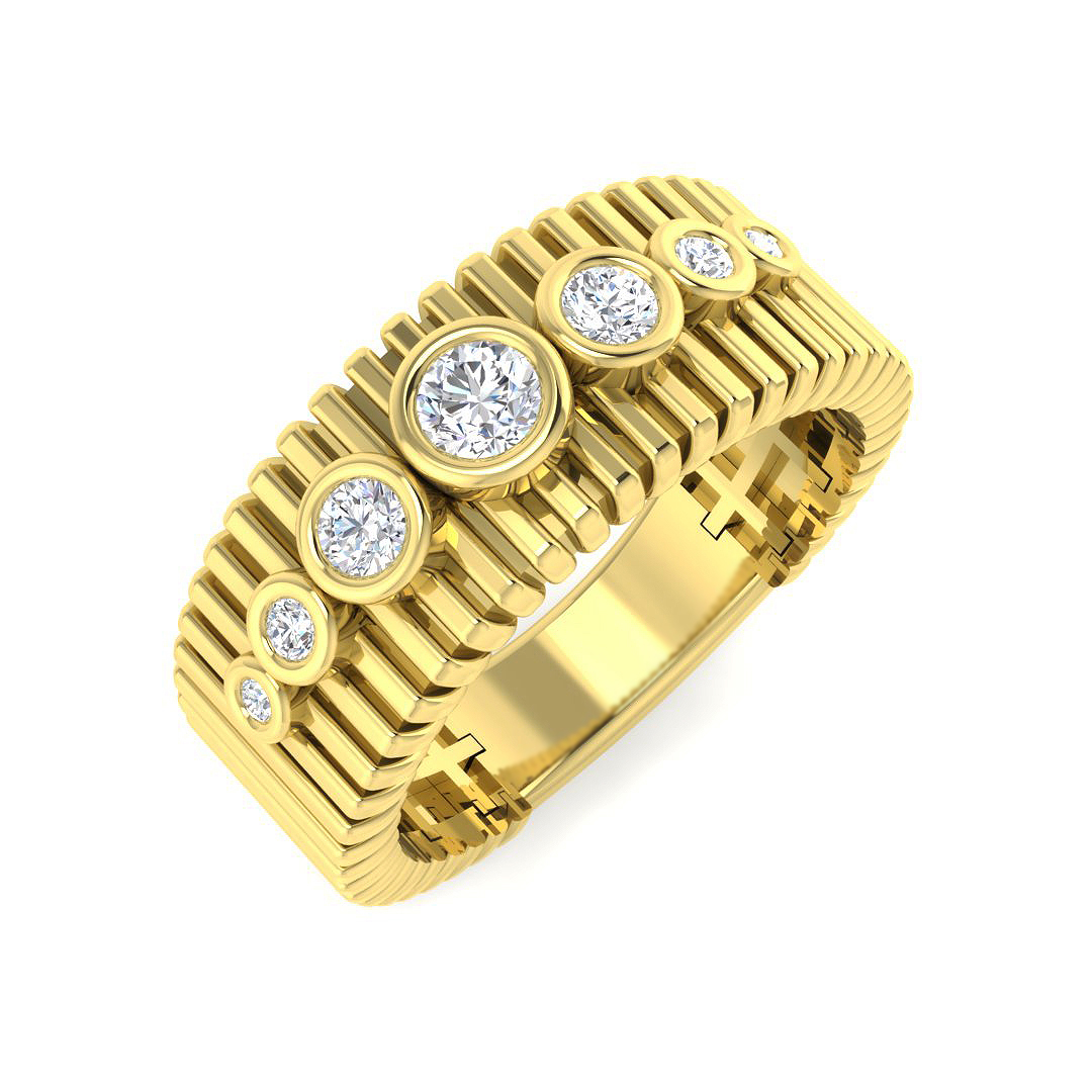 0.31ct Lab-Grown Diamond Fancy Ring in 9K Yellow Gold