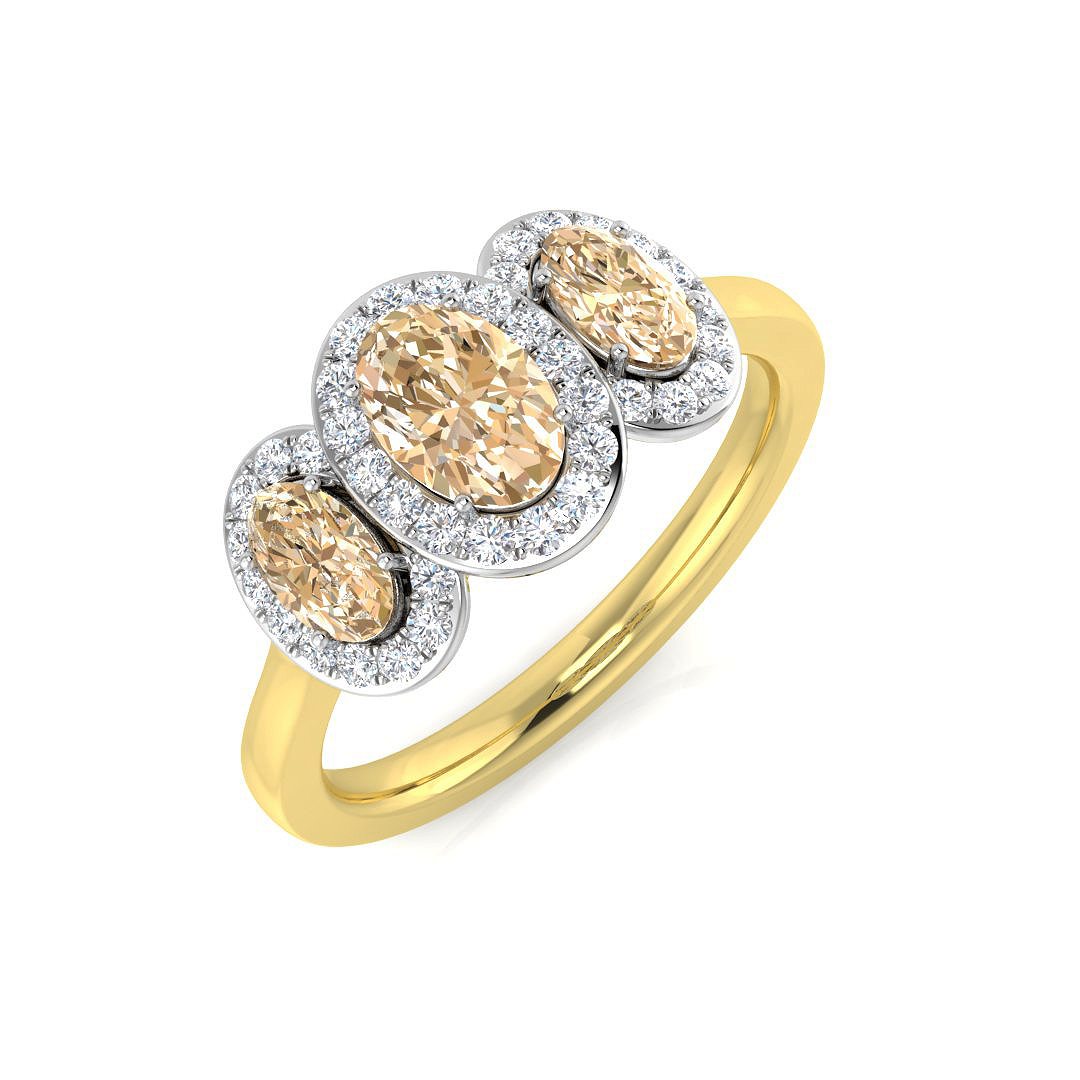 Morganite Ring in 9K Yellow Gold
