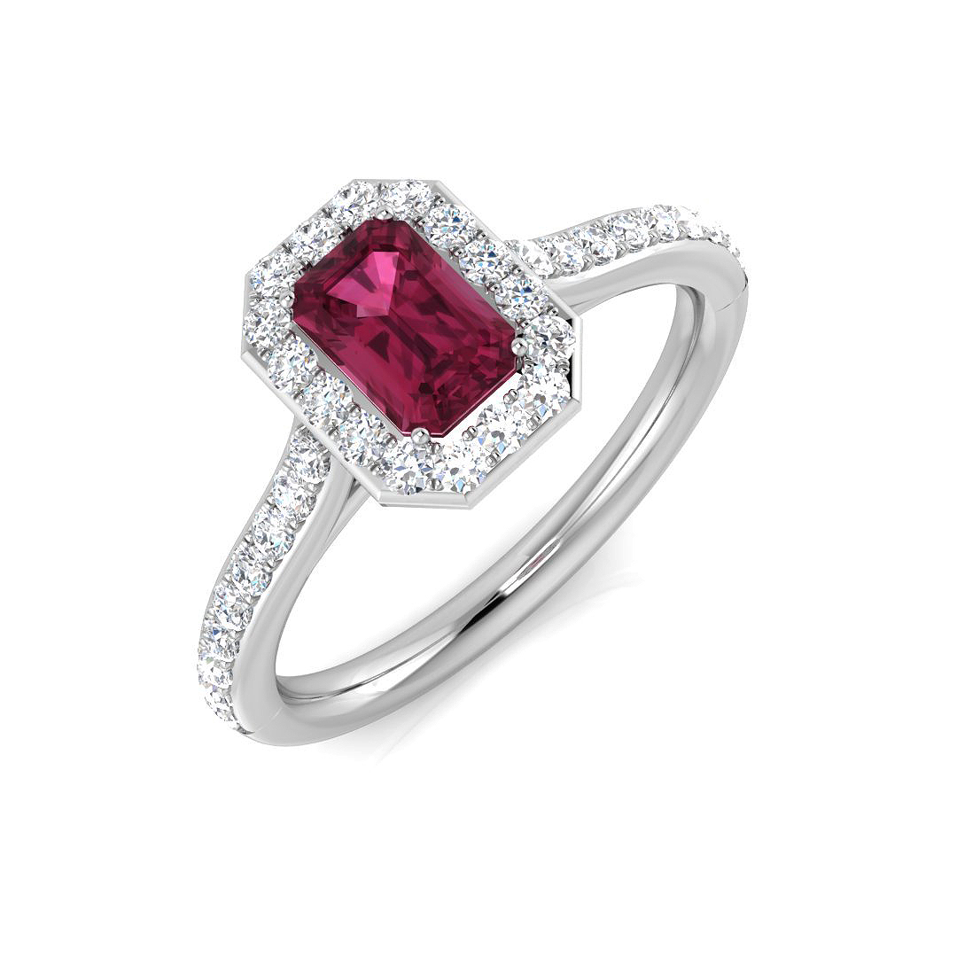 Pink Tourmaline Ring in Platinum Platinum
