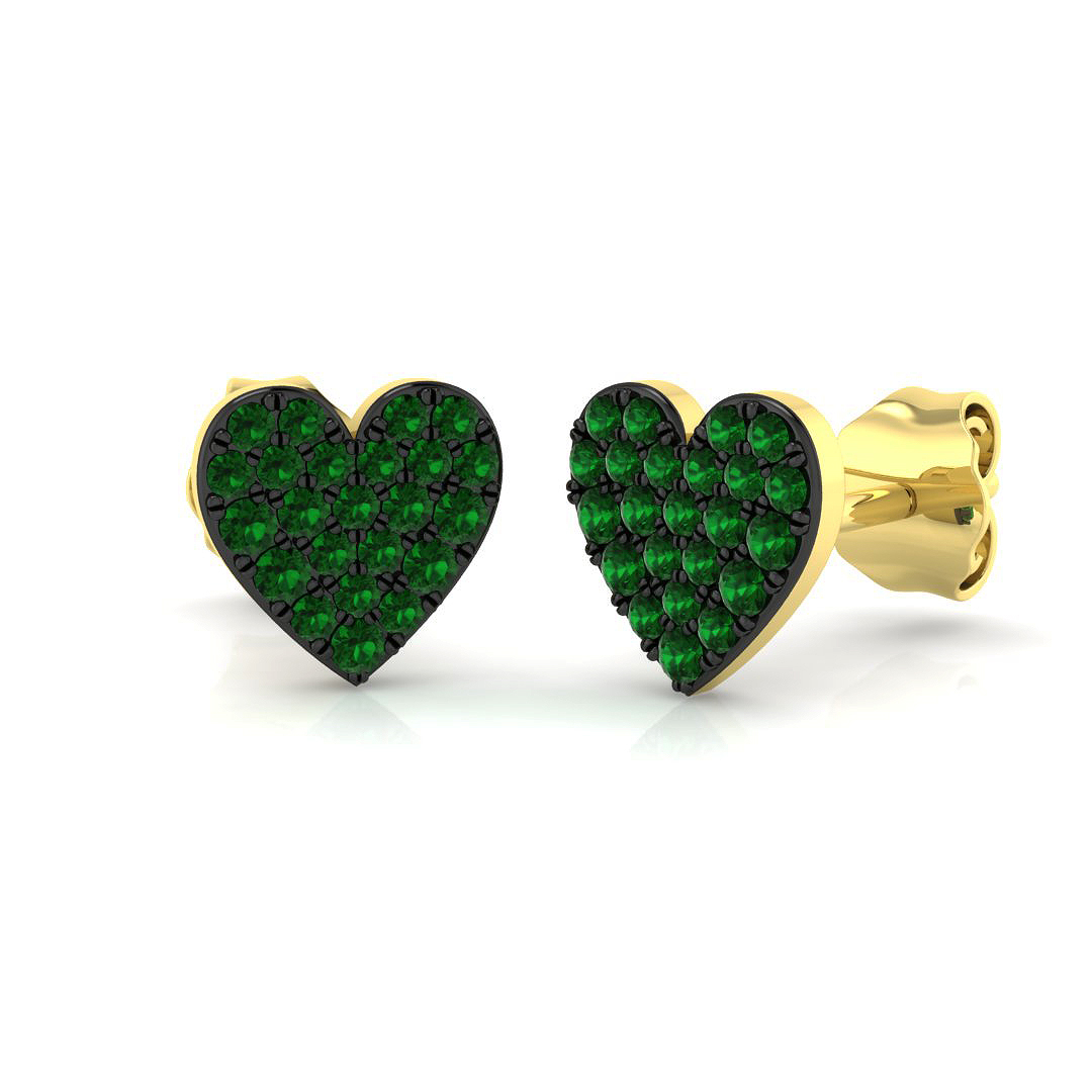 0.21ct Natural Diamond Shape Earrings in 9K Yellow Gold