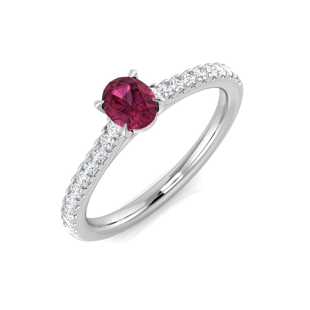 Pink Tourmaline Ring in Platinum Platinum