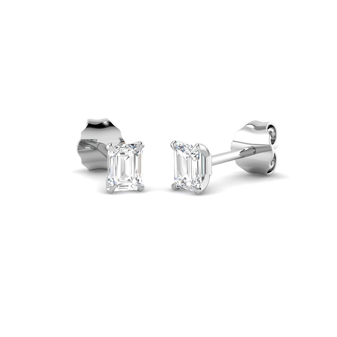 0.45ct Lab-Grown Diamond Solitaire Earrings in 9K White Gold