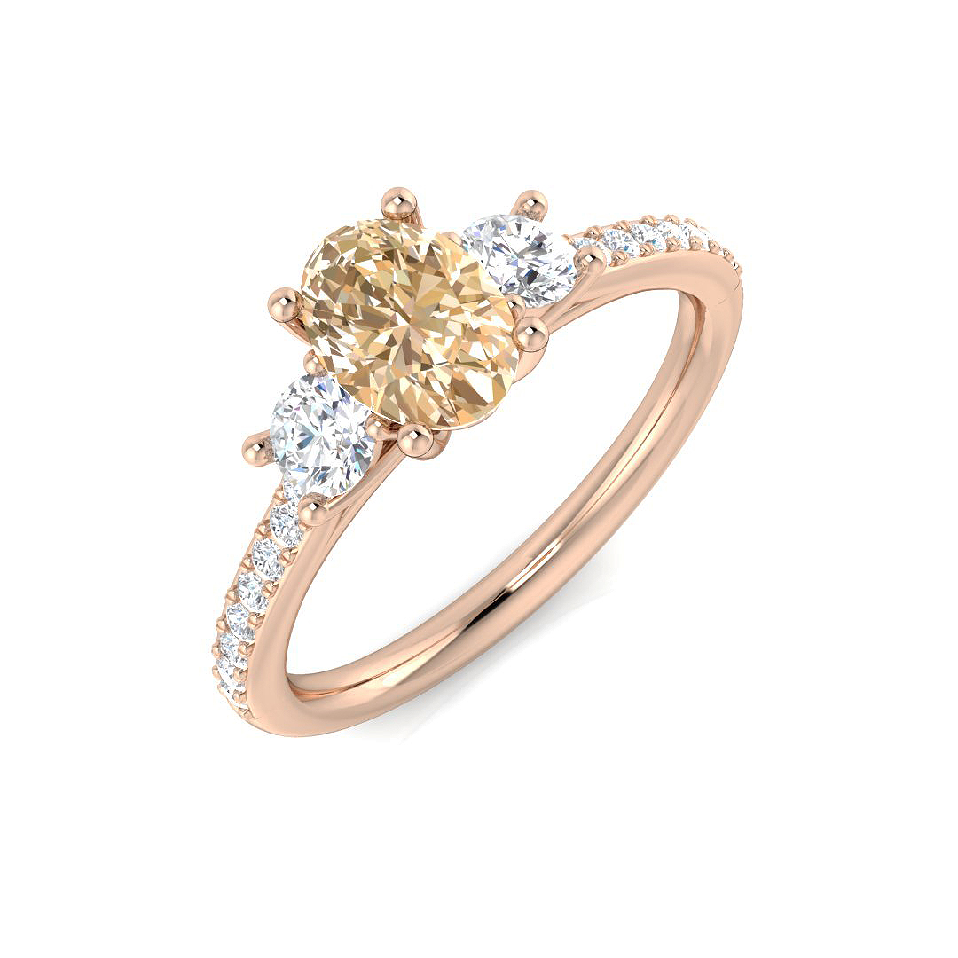 Morganite Ring in 9K Rose Gold