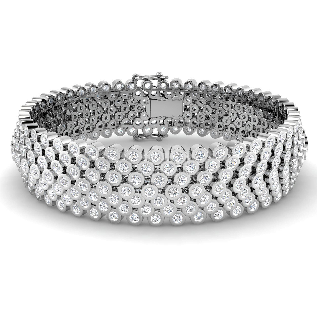 10.13ct Lab-Grown Diamond Fancy Bracelet in 9K White Gold