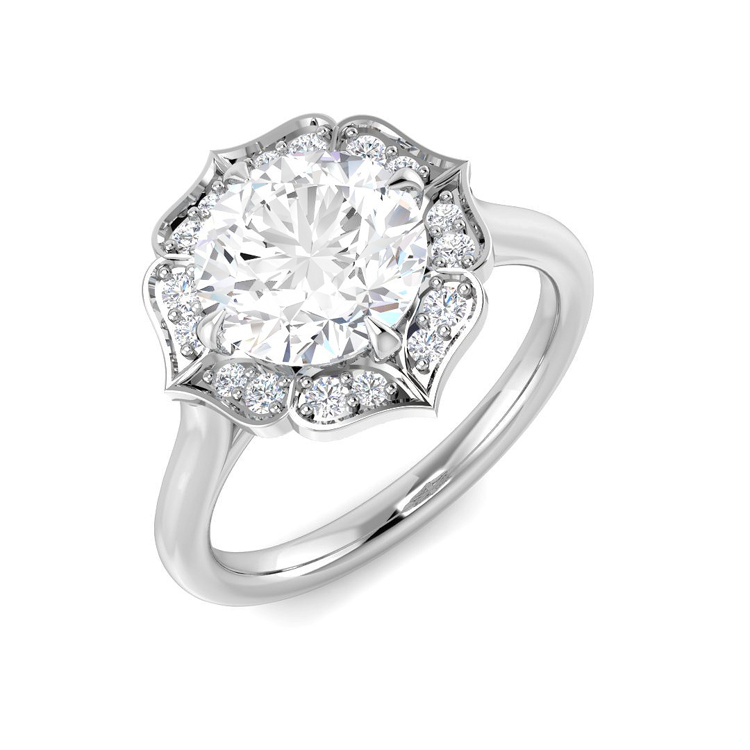 2.16ct Lab-Grown Diamond Fancy Ring in 9K White Gold